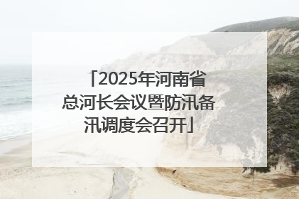 2025年河南省总河长会议暨防汛备汛调度会召开