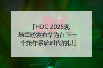 HDC 2025现场重磅发布华为在下一个操作系统时代的棋